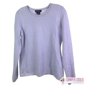 Lord And Taylor Cashmere Women's Sweater Crew Neck‎ Pullover Long Sleeve Sz M